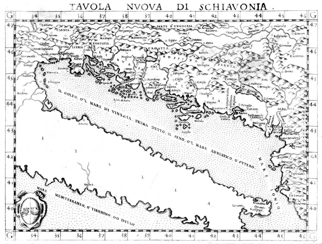 Girolamo Ruscelli: Tavola nuova di Schiavonia (1561)